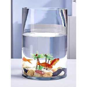 원형 어항 둥근 구피 인테리어 거북이 베타 대형 원통 수조 20x30cm
