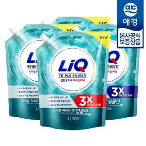 [애경] 리큐 진한겔 딥클린 트리플파워 세탁세제 리필 2L x4개