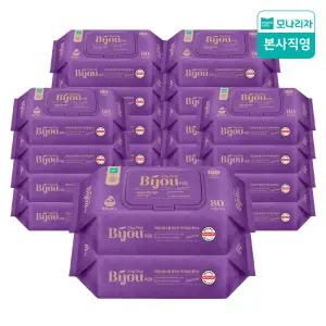 65평량 데이데이비쥬 아쿠아퍼플 80매 캡형 20팩 아기물티슈 유아물티슈