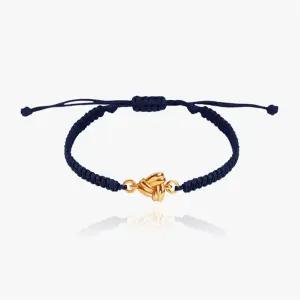 24K 순금 트라인 매듭팔찌 실팔찌 행운 부적 금 할로우