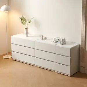 바온 대용량 와이드 3단서랍장1000 라운드모서리 DEDD016(착불)