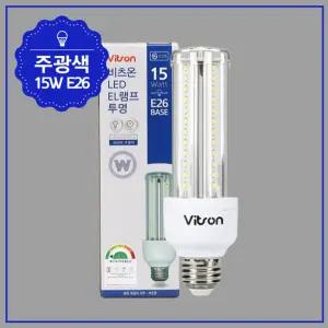 EL 램프 LED 투명 15W 주광 E26 KS in-429351전구 교체용 작업등 거실 욕실 방전구