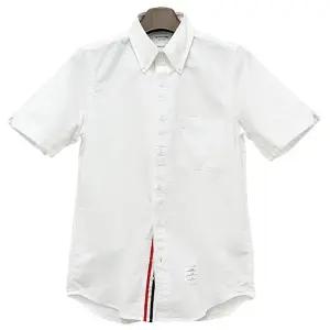 [명품] 25FW 삼선 그로그랭 클래식 반팔 셔츠 화이트 MWS239E F0313 100