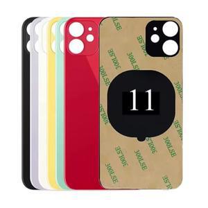 아이폰 11 배터리 백 커버 하우징 케이스 후면 유리 패널 섀시용 대형 카메라 홀 3M 접착제 포함 교체용