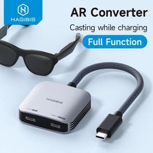 VR 액세서리 하기비스 AR 글래스 어댑터 USB C - 제품 및 충전 컨버터 허브 플레이 (스위치 로드X리얼레이