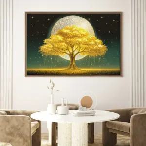 황금 골드 돈들어오는 별빛달빛 돈나무 그림 액자 거실 인테리어 개업 집들이 선물 골드 메탈액자 대형