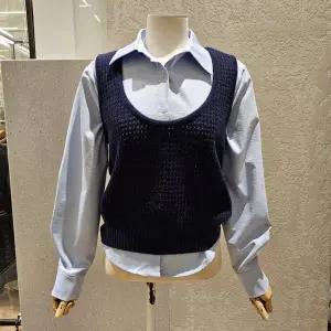 [메종블랑쉬](대구신세계)와플니트베스트&셔츠세트 M254MSHA02D