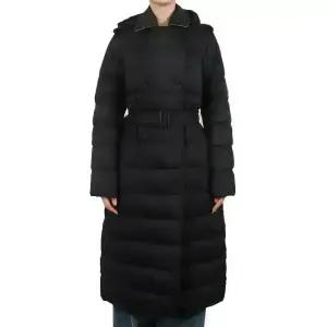 버버리 25FW 여성 롱 후드 다운 패딩 블랙 8110316 A1189