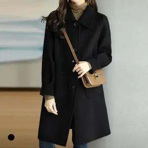 클라셰 (77까지)라운드카라모직터치코트_B4M2142