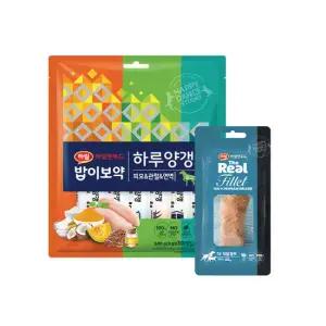 [하림펫푸드] 밥이보약 DOG 하루양갱 30개입 + 더리얼 필렛 연어