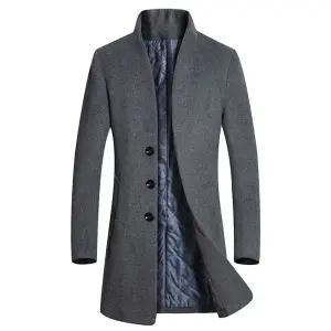 남성 출근룩 하프 코트 겨울 비즈니스 모직워머 자켓 모직 울 힛템