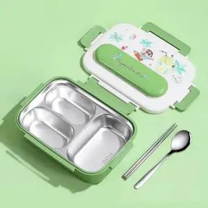 짱구 3칸 스텐 도시락 그린 (WFK7FMR)