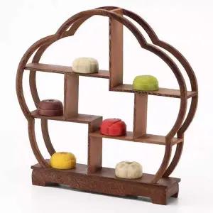 레트로 우드 전통 디저트 트레이 찻집 카페 한옥 다과 플레이팅