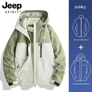 JEEP spirit 3in1 바람막이+후리스 내피세트 방수점퍼 바람막이 후드집업 등산자켓