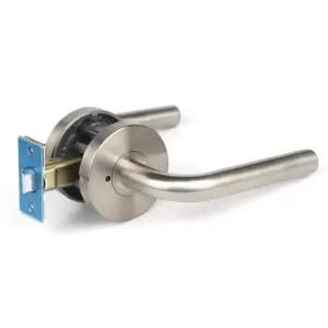 mh 3100 스텐 방문 손잡이 STS-B 90619 1D612/레버/문고리/고리/도어락/화장실문/화장실/도어/욕실/장치