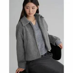 [에잇세컨즈] (325X39LY23) 헤어리 집업 점퍼  그레이