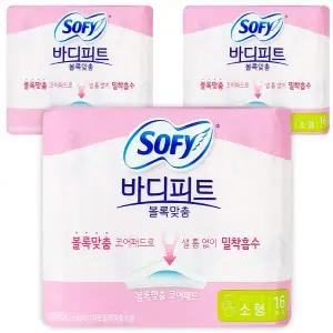 쏘피 바디피트 볼록맞춤 울트라 날개 소형 생리대 날개형 소피 S 사이즈 48개입