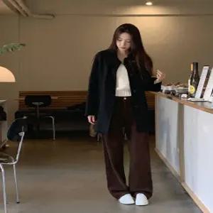 루퍼 양기모 코튼팬츠 (기모안감 반하이웨스트 스트레이트핏)