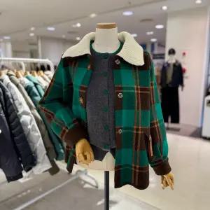 [대구백화점] [스테파니]카라 가죽띠 니트 체크 자켓(A25JK5426)