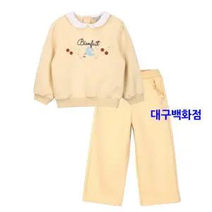 [대구백화점] [페리미츠]기모 여아 옐로우 카라 상하복 세트(P2545T154/P296)