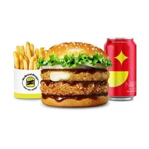 [노브랜드버거] 골든 모짜카츠 버거세트