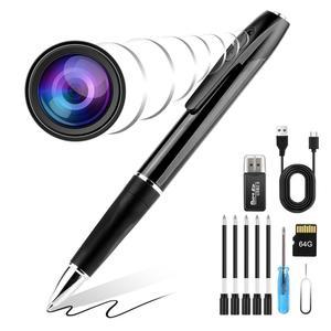 비디오 - 원 버튼 감시 기능이 있는 GNLHZO 1080P 미니 펜, 64GB 나니 카메라 인비저블 바디 캠, 가정 보안에 이상적인 사진 촬영