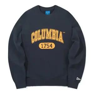 컬럼비아유니버시티기모맨투맨 공용 오버핏 가을 겨울 긴팔 스웨트 티셔츠 네이비 RB941