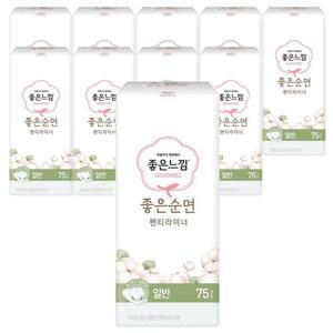 좋은느낌 좋은순면 팬티라이너 일반 75Px10팩
