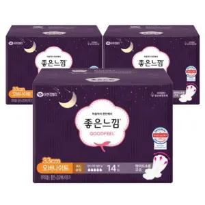 [좋은느낌] 좋은느낌 오리지널 맥시슬림 33cm 오버나이트 14Px3팩