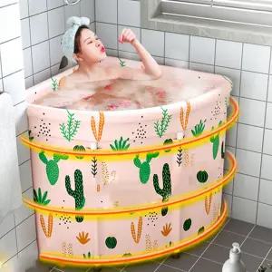 성인 접이식욕조 목욕탕 코너 이동 반신욕기 접이식욕조통 가정용 욕조