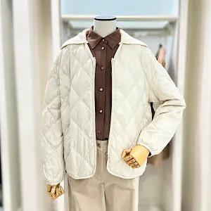 [대구백화점] [올앤선드리]니트 카라 블록 집업 덕다운(A4W9F871)