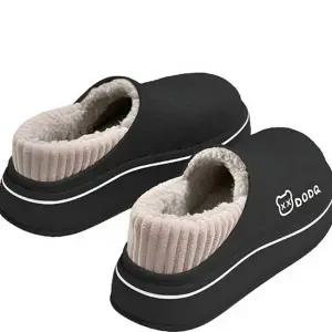 논슬립 털 슬리퍼 따뜻한 방한 실내화 방수 털 슬리퍼 방한화 사무실 두꺼운 가벼운 푹신한 털신 남성