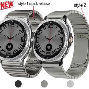 갤럭시 워치 8/8 클래식 46mm용 스테인리스 스틸 스트랩, 갤럭시 울트라 2025/7 47mm용 금속 밴드, 퀵 릴리즈 팔찌