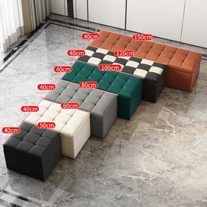 옷가게 피팅룸 직사각형 소파 수납 걸상 보관 가정용 현관 앞 쉼터 긴 침대 끝 신발갈이 의자