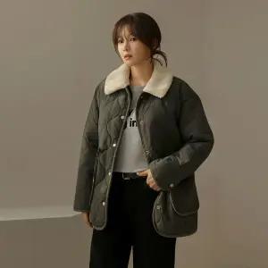 [엘리시아]라즈 4온스 퀼팅 덤블 카라 점퍼_P412574217