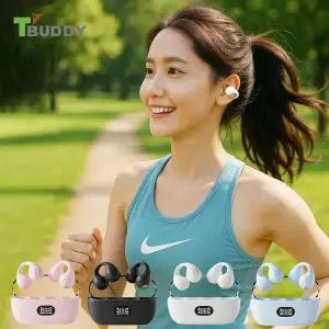[티버디]오픈형 블루투스 이어폰 스포츠 귀걸이형 귀안아픈 무선 이어버드 러닝 등산 자전거