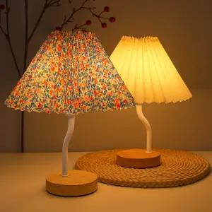 감성가득 플리츠 쉐이드 빈티지 엔틱 주름 갓 무드등 침실 LED 탁상 스탠드 인테리어 소품