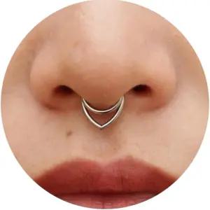 SAWOWGER 16G 티타늄 셉텀 링 더블 주얼리 다이스 피어싱 실버 골드 힌지 세그먼트 헬릭스 클리커 8mm 10mm