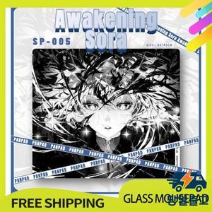 Wallhack Sp-005 Awakening Sora 유리 마우스 패드 490x430mm 게임용 강화 재현 버전과 동일한 선물