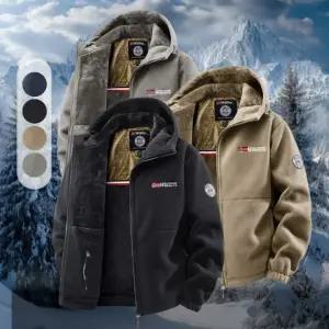 노르웨이 자가 발열 벨벳 두꺼운 보아털 남자 워크웨어 후드 자켓 점퍼