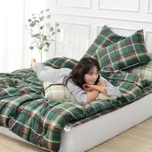 [하프클럽/]국내생산 피노키오 체크 마이크로 워셔 침구 3color 패드 Q 보온성