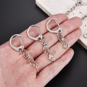 5/10개 실버 랍스터 클립 45-60mm 체인 C형 DIY 주얼리 제작용 연결  열쇠고리 액세서리 도구