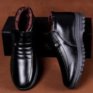 남성 베이직 로퍼 데일리 캐주얼 편안한 남성 방한 로퍼 따뜻한 신발 겨울 모카신 방한화 기모화 어르신