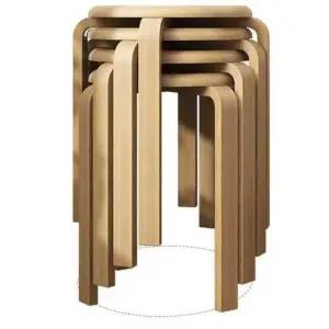 원목스툴 포개지는 의자 쌓는의자 원형 간이 세트 원목