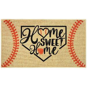 야구 웰컴 도어매트 홈 스위트 입구 스포츠 테마 러그 논 슬립 아웃도어 실내 매트 앞문 바닥 현관 복도 카펫 내부 집들이 선물