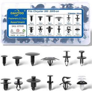 [미국배송] OAUTOO 120PCS는 크라이슬러 300 2005-온 바디 내부 및 외부 리테이너 패스너 클립 정렬 공기 흡입구 그릴 범퍼 페시아 펜더 라이너 도어 트림 패널 클립에 맞습니다