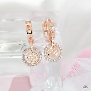 14K 꽃 플라워 라운드 심플 원터치 귀걸이 (WFJ5A0Y)