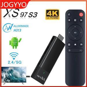 스마트 호환 TV 스틱 2GB 8GB 셋톱박스 H313 인터넷 HDTV 4K 지원 2.4G&5G 무선 와이파이 안드로이드 10 리