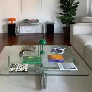 플라츠 유리테이블 거실 투명 탁자 소파테이블 원목