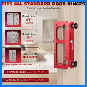 2 in 1 힌지 드릴링 픽스처 조합 내구성 있는 도어 프레임 안정적인 위치 지정기 목공 설치 나사 DIY 보조